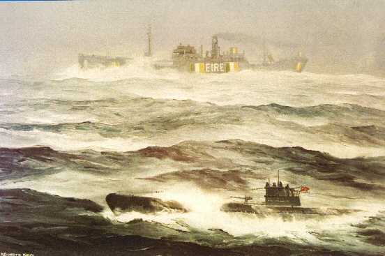 Oil painting by Kenneth King, in the National Maritime Museum of Ireland