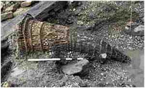 Ancient fish trap uncovered at a river excavation in Leicestershire 1990s