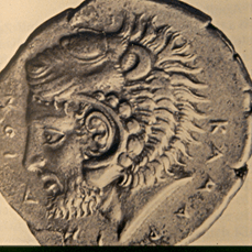 Hercules on a Greek coin