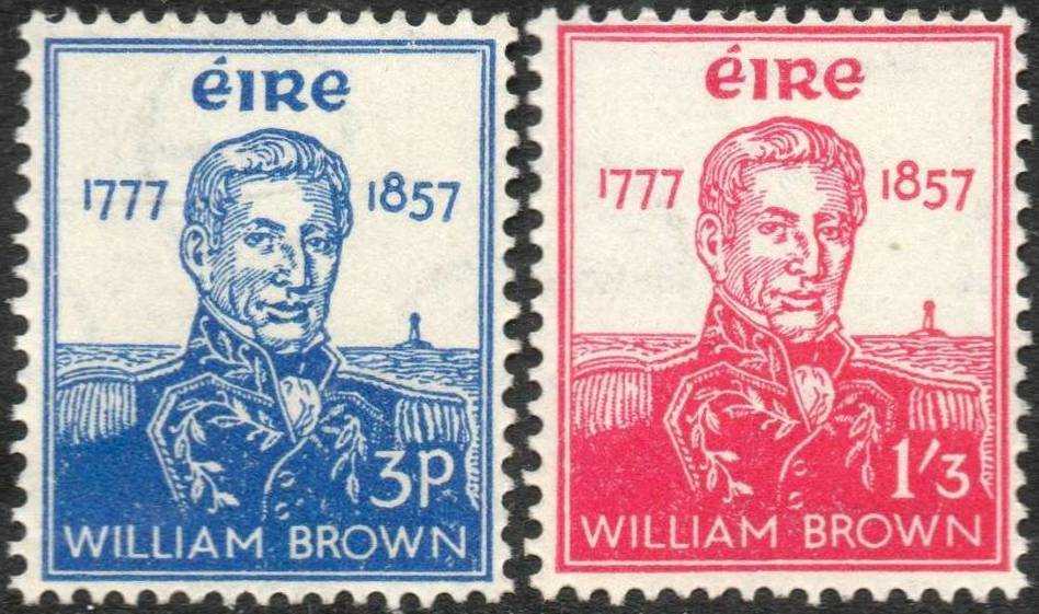 Stamp Ireland 1957 Admiral Brown set