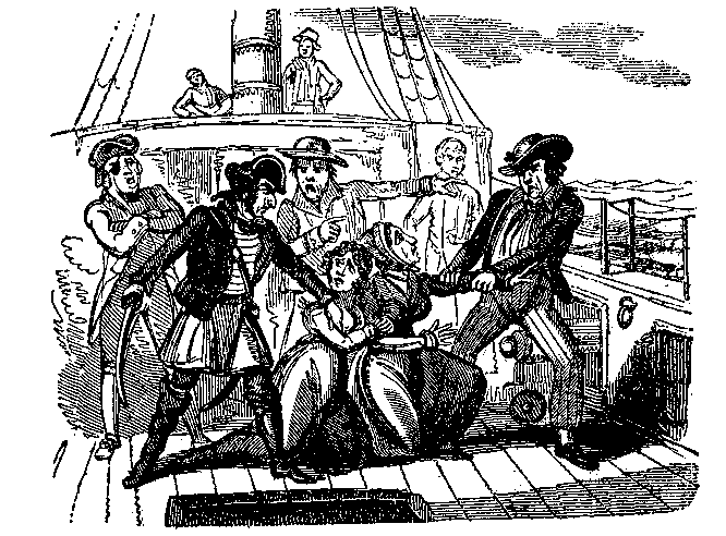  Mrs Glass and her daughter imploring the pirates to spare their lives